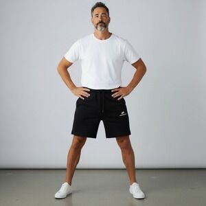 Alphalete Men's Elastic Waist Drawstring Athletic Shorts Black‎ Size Small